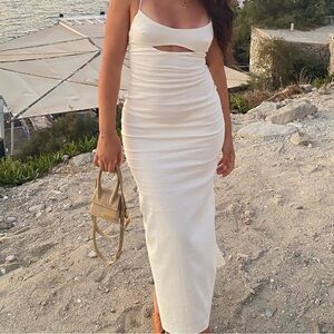 Zara Light Cream Dress with Straps